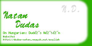 natan dudas business card